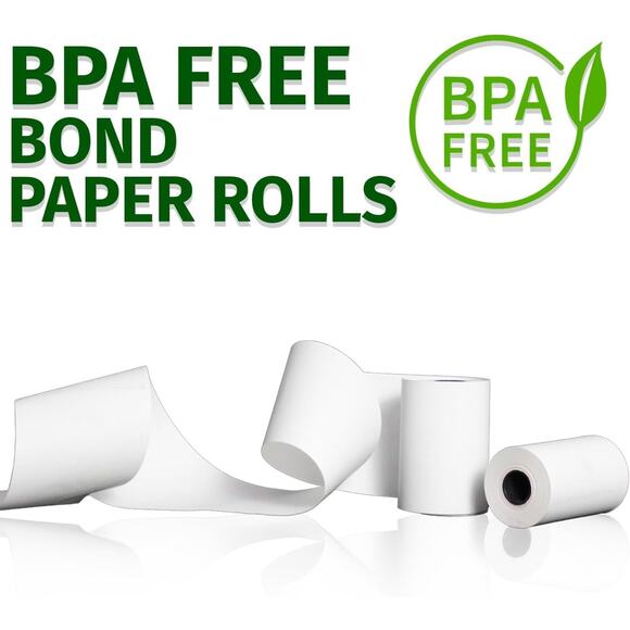 GORILLA Supply Bond Paper 2-1/4" x 150' CALCULATOR PAPER 12 Pack 1-Ply White - Picture 9 of 10